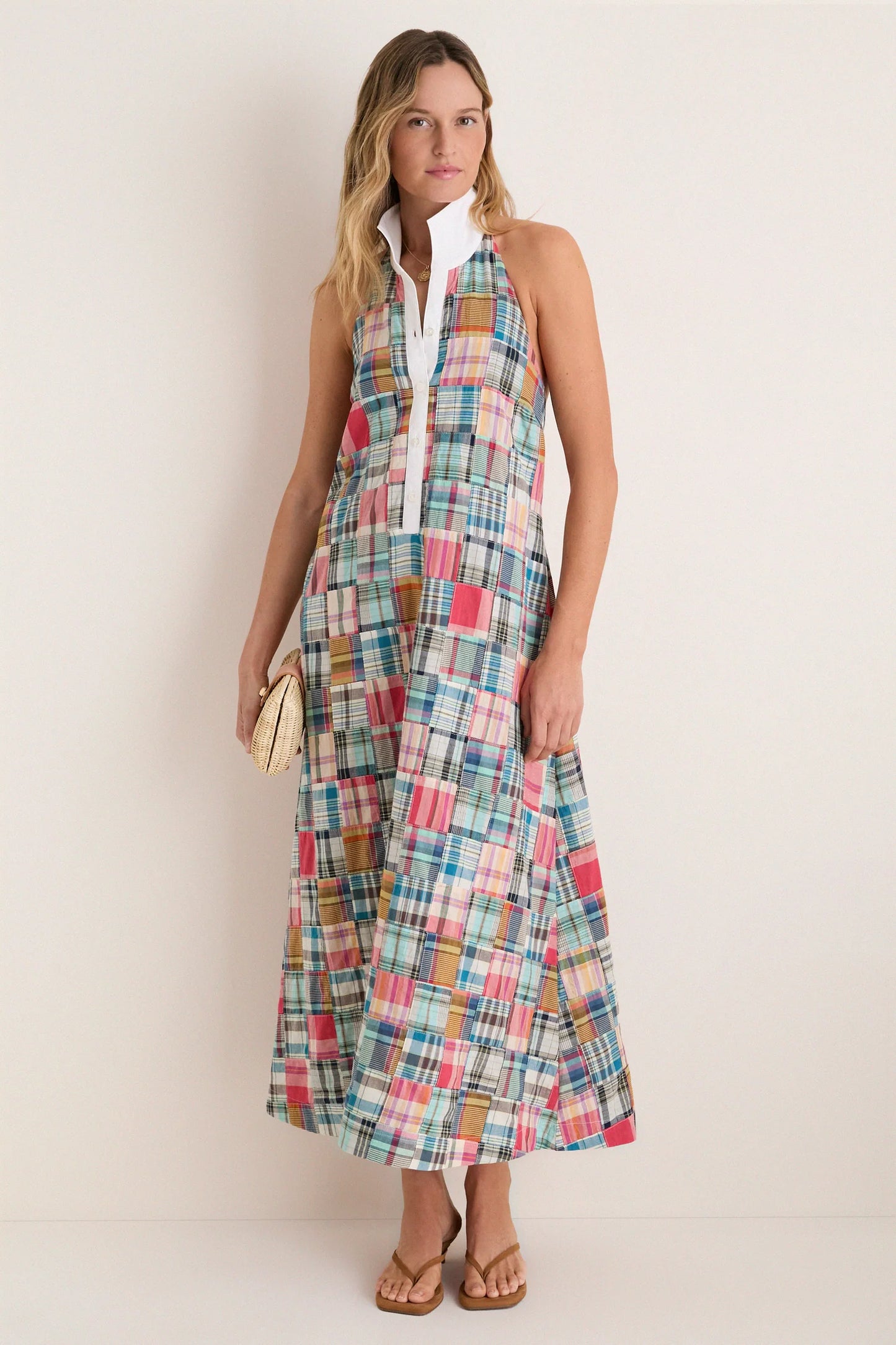 Women’s Heritage Madras Halter Maxi Dress