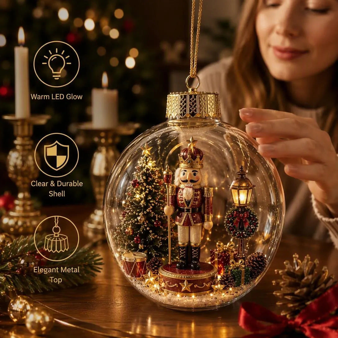 Glowing Christmas Story Ornament With Warm LED Light