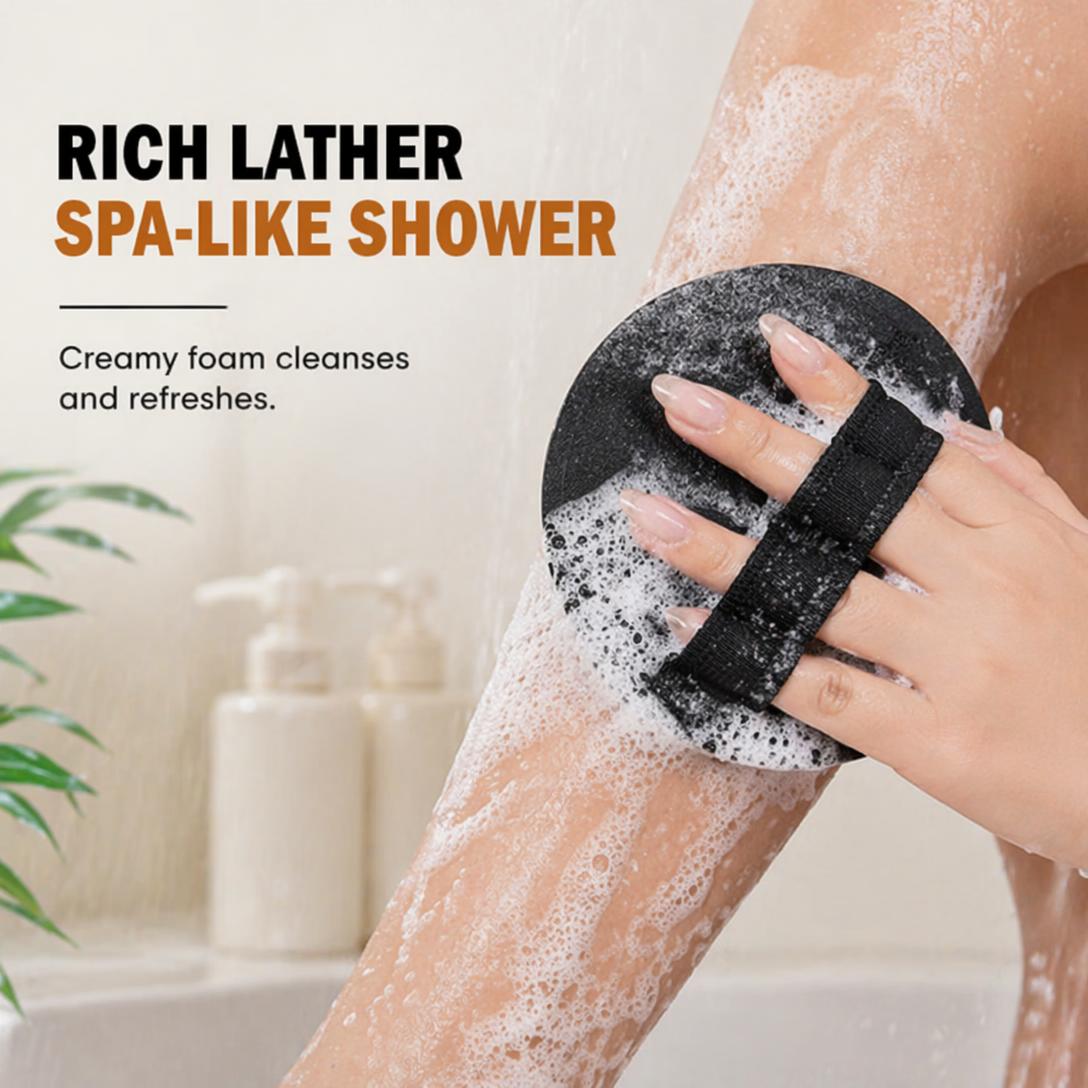 2-Pack Soft Rubber Exfoliating Gloves