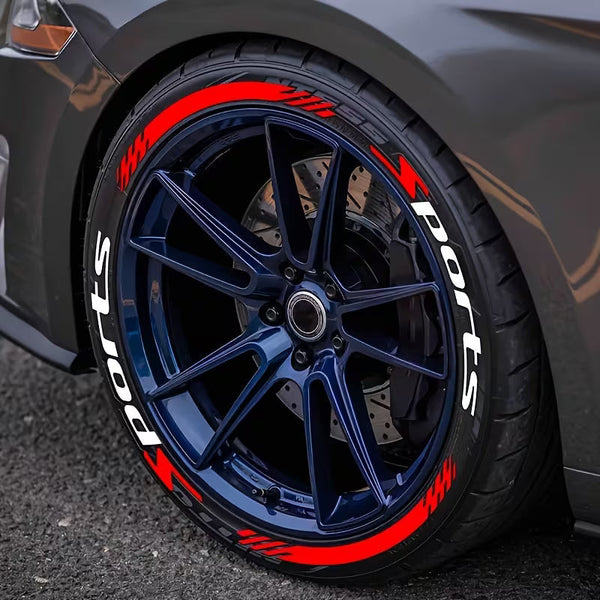 4 calcomanías 3D para neumáticos de coche – Adhesivos universales impermeables para ruedas | Accesorios exteriores para motocicletas y automóviles