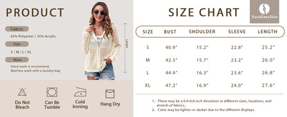 Women's Crochet Lightweight Cardigan Zip Up Hooded Long Sleeve Knit Sweater Mesh Beach Swim Cover Up