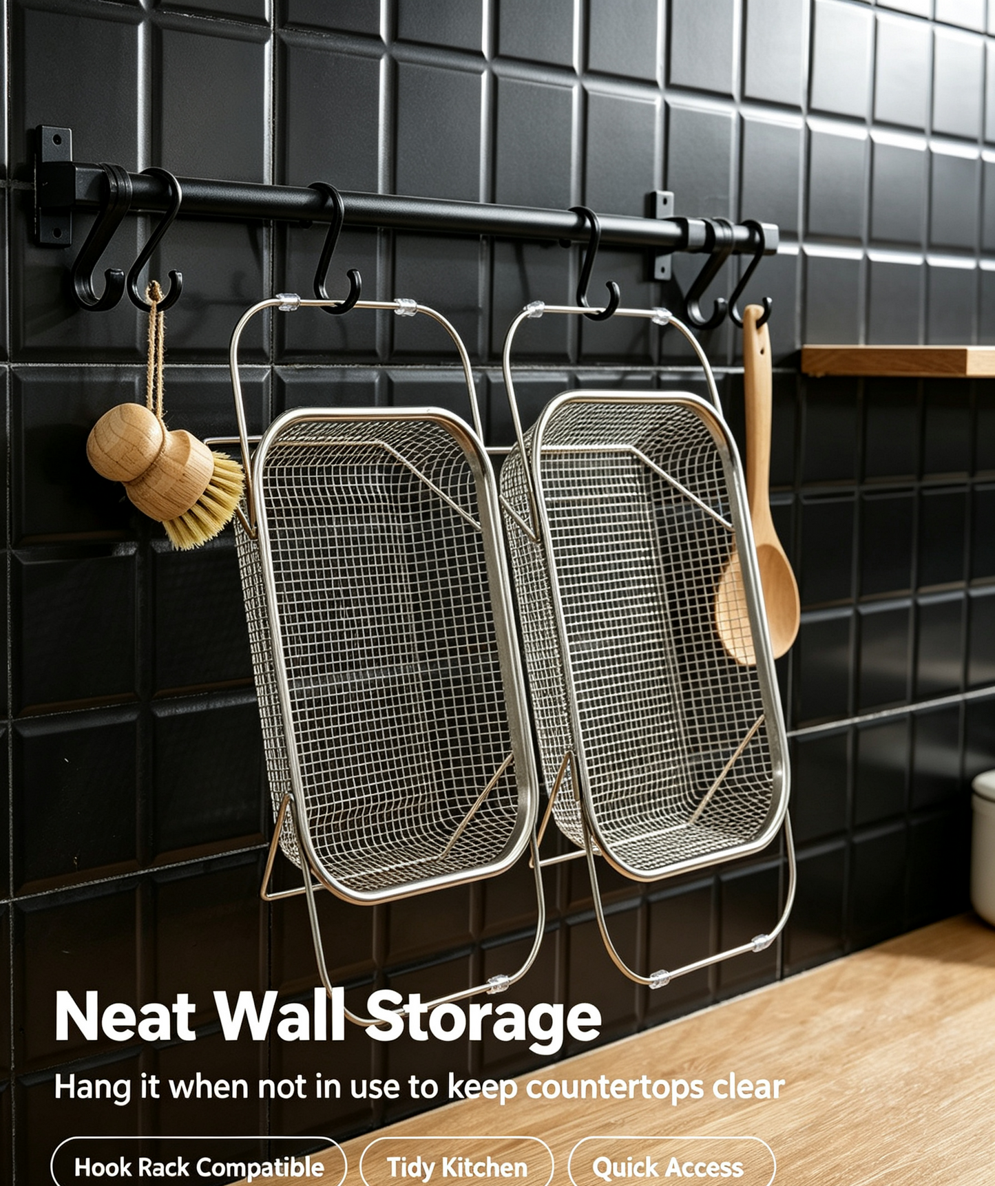 Stainless Steel Expandable Over-The-Sink Colander
