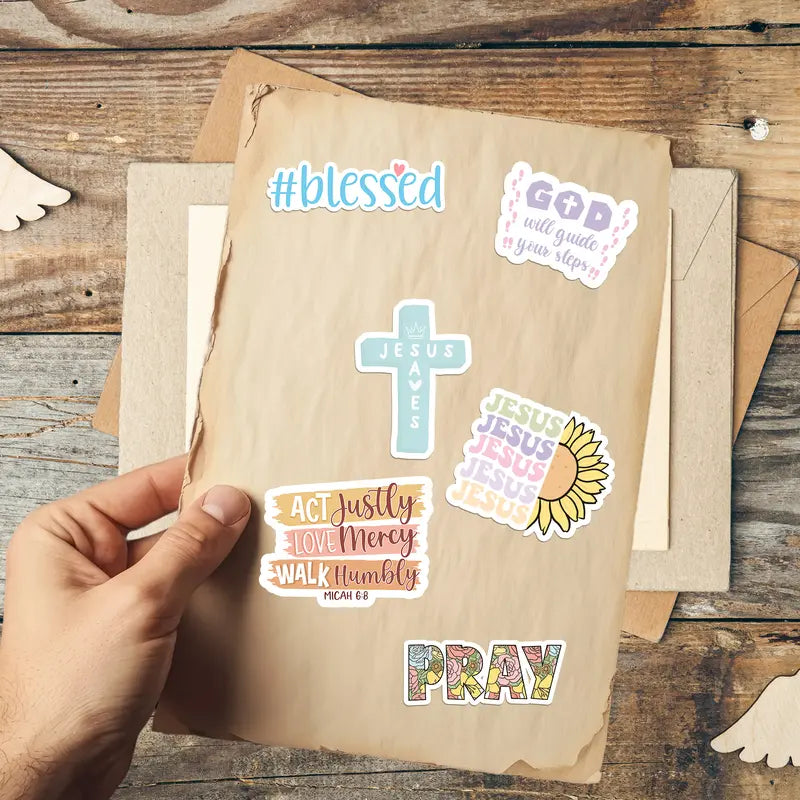 300 PCS Christian Faith Stickers – Scripture Quotes for Journals, Bible & Crafts 📜