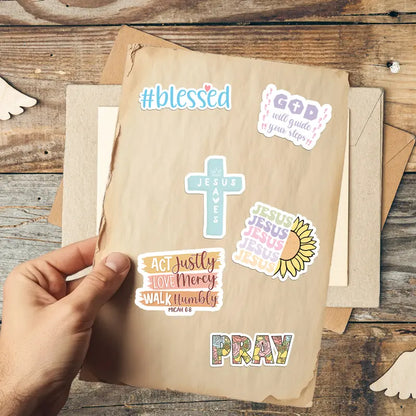 300 PCS Christian Faith Stickers – Scripture Quotes for Journals, Bible & Crafts 📜