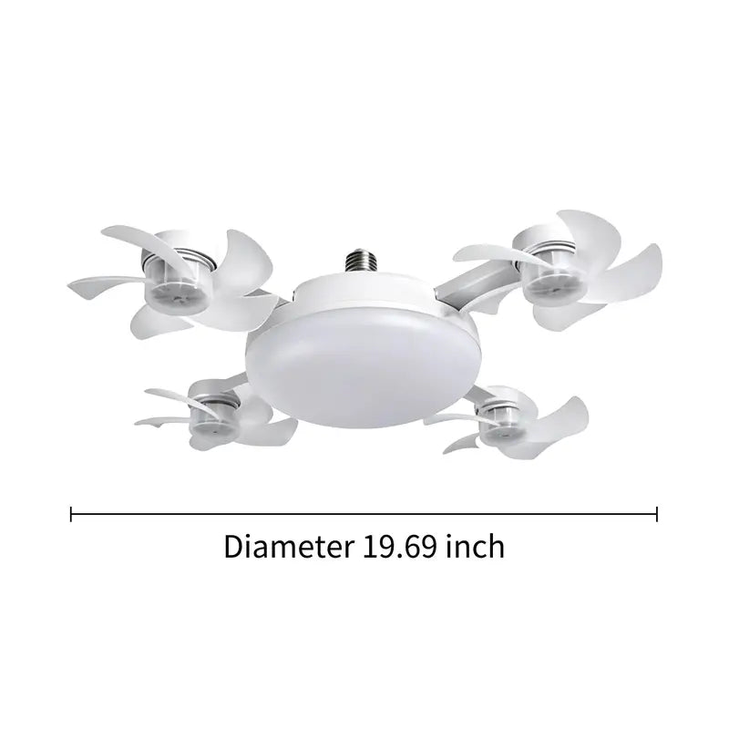 2026 2-in-1 Socket Ceiling Fan Light with Remote Control – Bright LED Lighting &amp; Instant Cooling in One 💡❄️