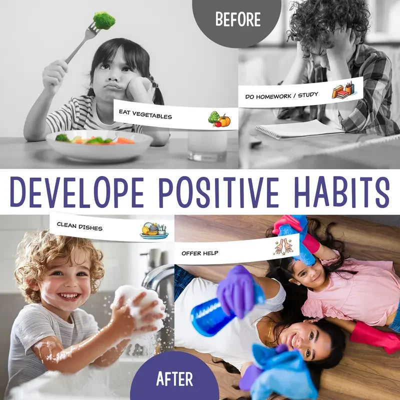 🎁Magnetic Kids Chore Chart With Visual Daily Routine Checklist