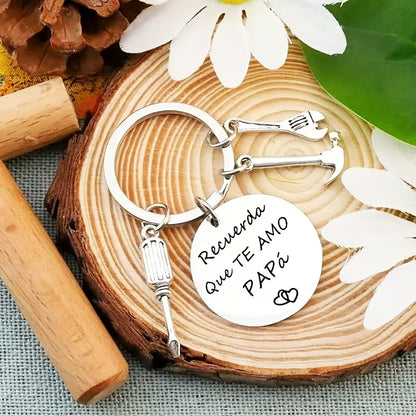Buy 1 Get 1 FREE🔥Stainless Steel Tool Keychain – “Recuerda Que Te Amo Papa” Father’s Day Gift 2026