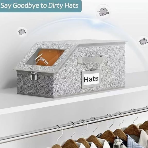 49% OFF This Week Promotions🎉🎉Stackable Hat Storage Boxes for Baseball Caps