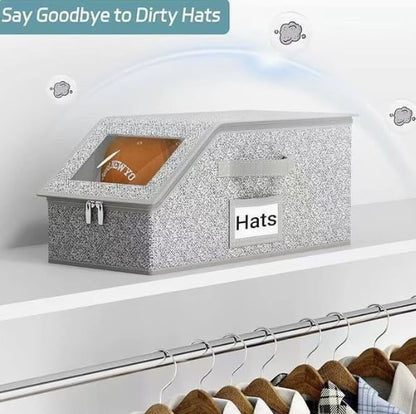 49% OFF This Week Promotions🎉🎉Stackable Hat Storage Boxes for Baseball Caps