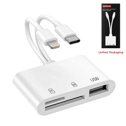 🎁Portable 3-in-1 SD TF Card Reader With Dual Connectors