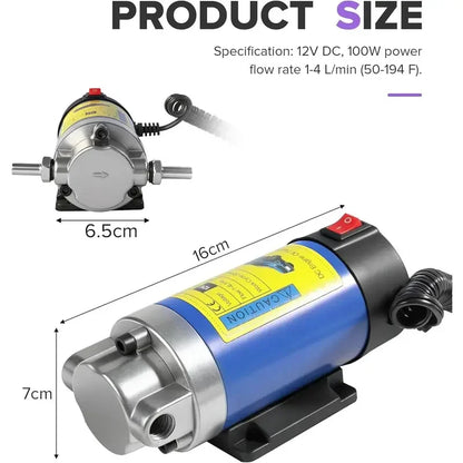 🎁12V 100W Electric Oil Extractor Pump With Copper Motor