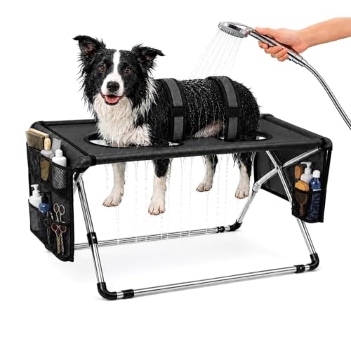 2-in-1 Foldable Pet Grooming Station with Stand
