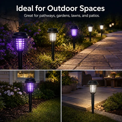 Solar Mosquito Zapper Light – Outdoor Garden Stake Lamp, UV Insect Killer & Solar Pathway Light