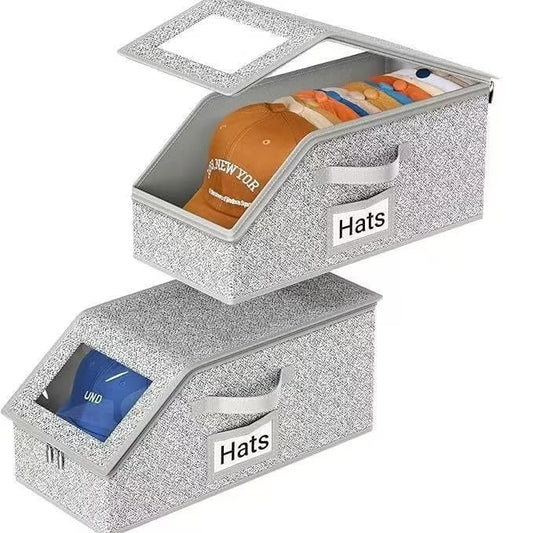 49% OFF This Week Promotions🎉🎉Stackable Hat Storage Boxes for Baseball Caps