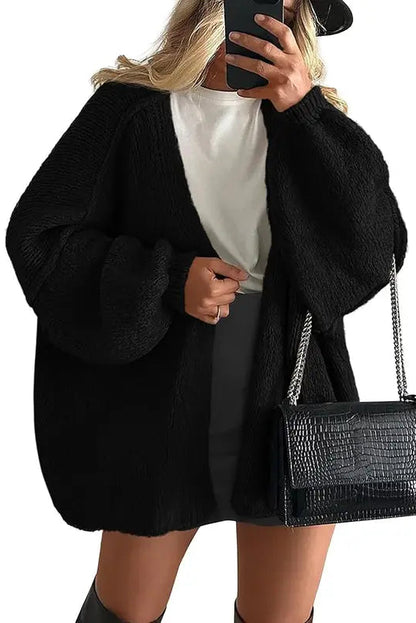 Women's Oversized Lightweight Open Front Cardigan Sweater