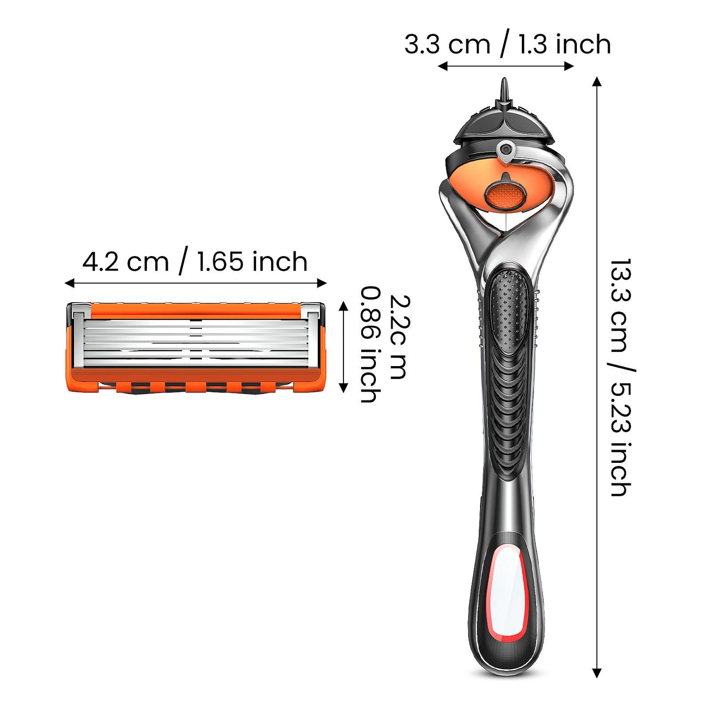 Men's Razor Blade Replacement Refills with Handle