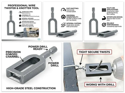 ⚡ Multifunctional Wire Twister / Knotter – High Efficiency Wire Winding Tool