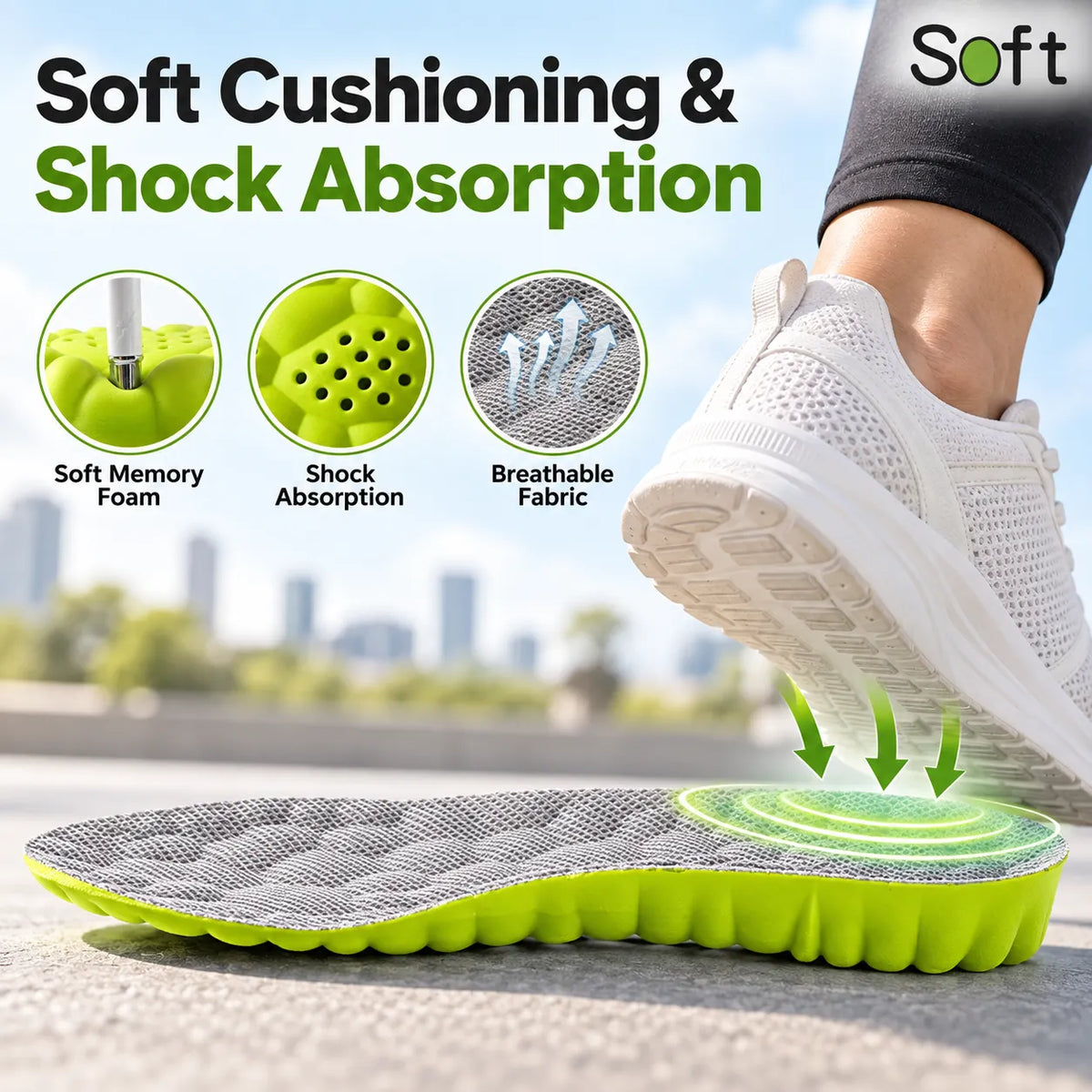 🎁Sport Height Boosting Insoles – Natural Lift, Cushioning & Everyday Foot Support