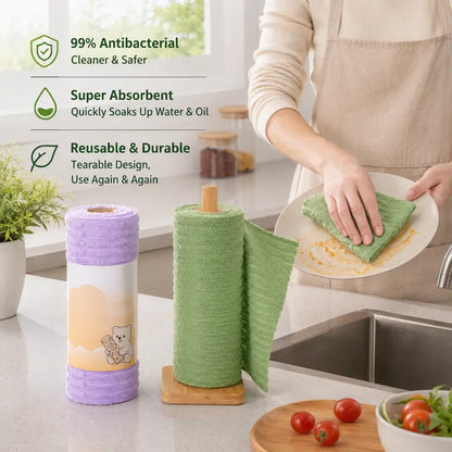 Tearable Plush Cleaning Cloth Roll