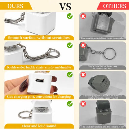 Seagull MINE! Button Keychain – Real Sound & LED Light Funny Interactive Gift