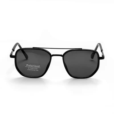 Modische geometrische Doppelsteg-Sonnenbrille