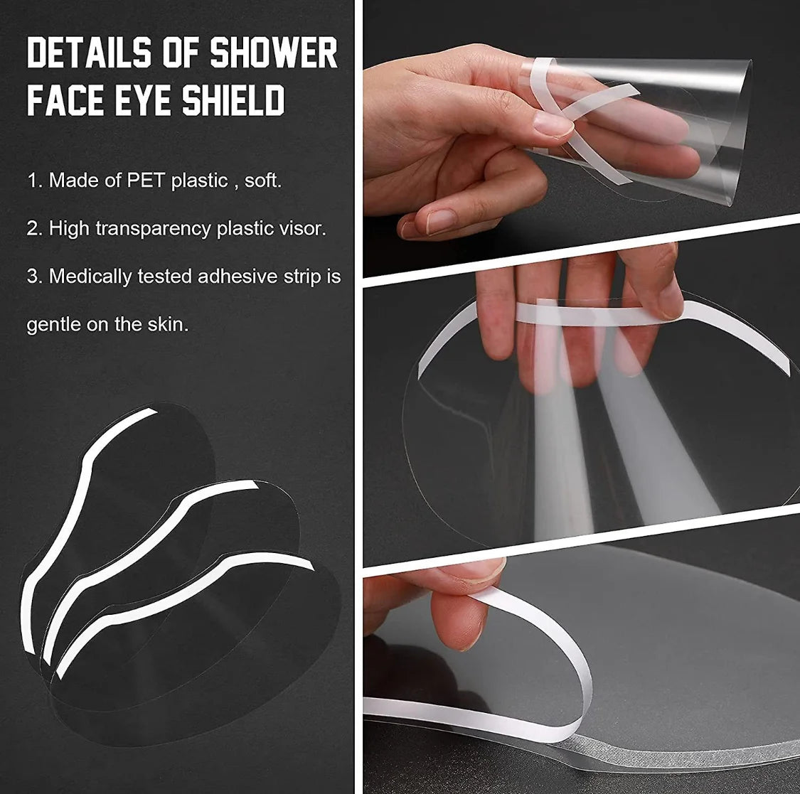 🎁50PCS Waterproof Lash Extension Shower Shields – Clear Disposable Eye Protectors