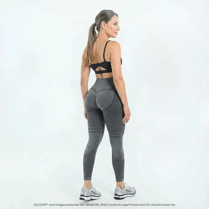 High-Waist Hüft-Lifting Yoga Leggings – Schnelltrocknende Stretch-Fitnesshose
