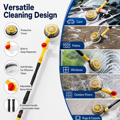 360° Rotating Multi-Purpose Foam Cleaning Brush