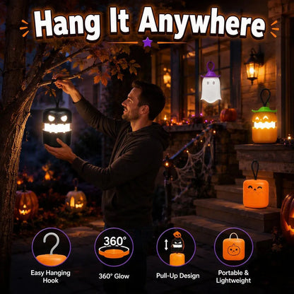 Pull-Up Halloween Lanterns With Fun LED Character Designs