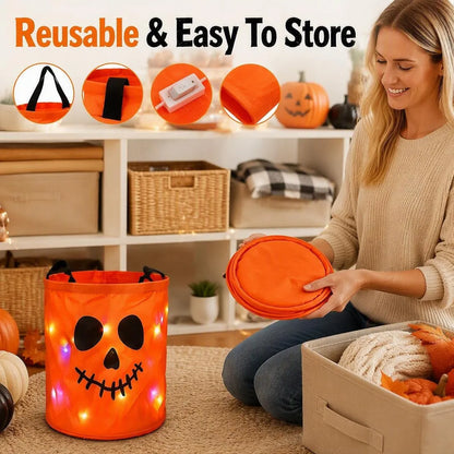 Light Up Halloween Candy Buckets For Trick Or Treating