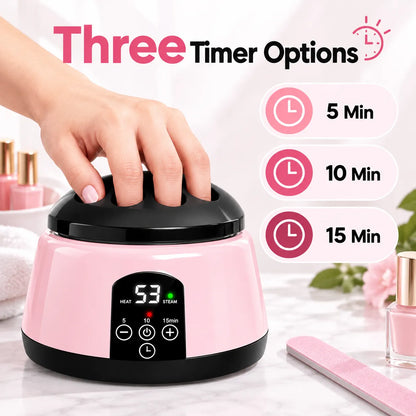 🎁Steam Gel Nail Polish Remover – Adjustable Temperature & Timer for At-Home Nail Care