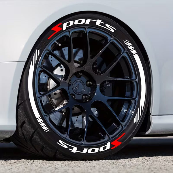 4 calcomanías 3D para neumáticos de coche – Adhesivos universales impermeables para ruedas | Accesorios exteriores para motocicletas y automóviles