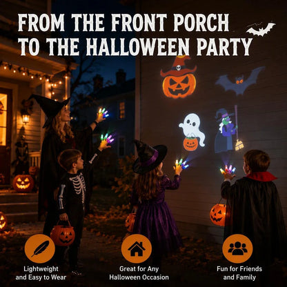 Halloween Glowing Finger Projection Party Lights