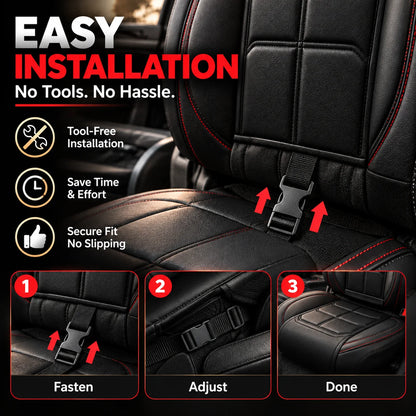 🎁Universal 9D PU Leather Car Seat Covers – Full Seat Protection