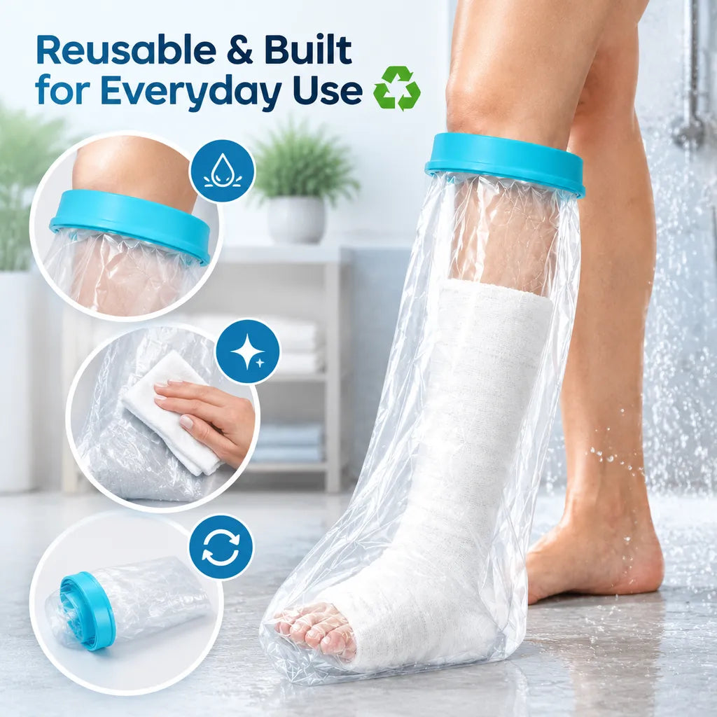 🎁Reusable Waterproof Protector – Flexible Water-Resistant Cover for Arms & Legs
