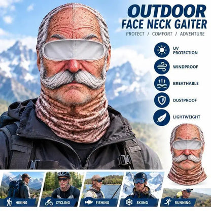 🎁Funny Old Man Face Balaclava – Warm Wind-Resistant Winter Ski Mask