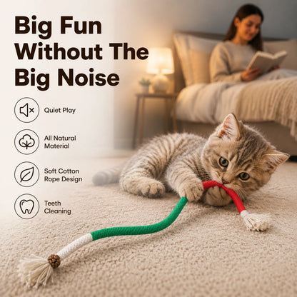 3pcs Interactive Cat Chew Rope Toys for Dental Care &amp; Play