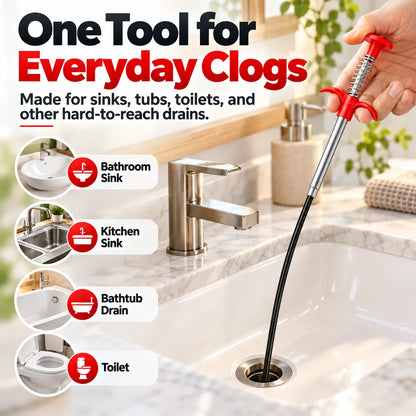 🎁Flexible Four-Claw Drain Grabber &amp; Clog Remover Tool