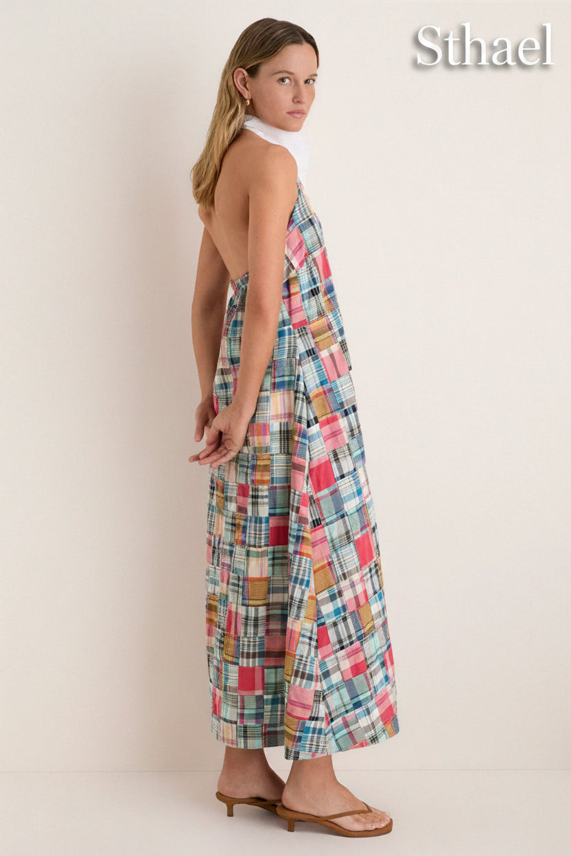 Women’s Heritage Madras Halter Maxi Dress