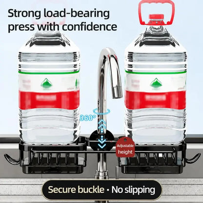 🎁Over Faucet Sink Organizer Rack With Detachable Drip Tray