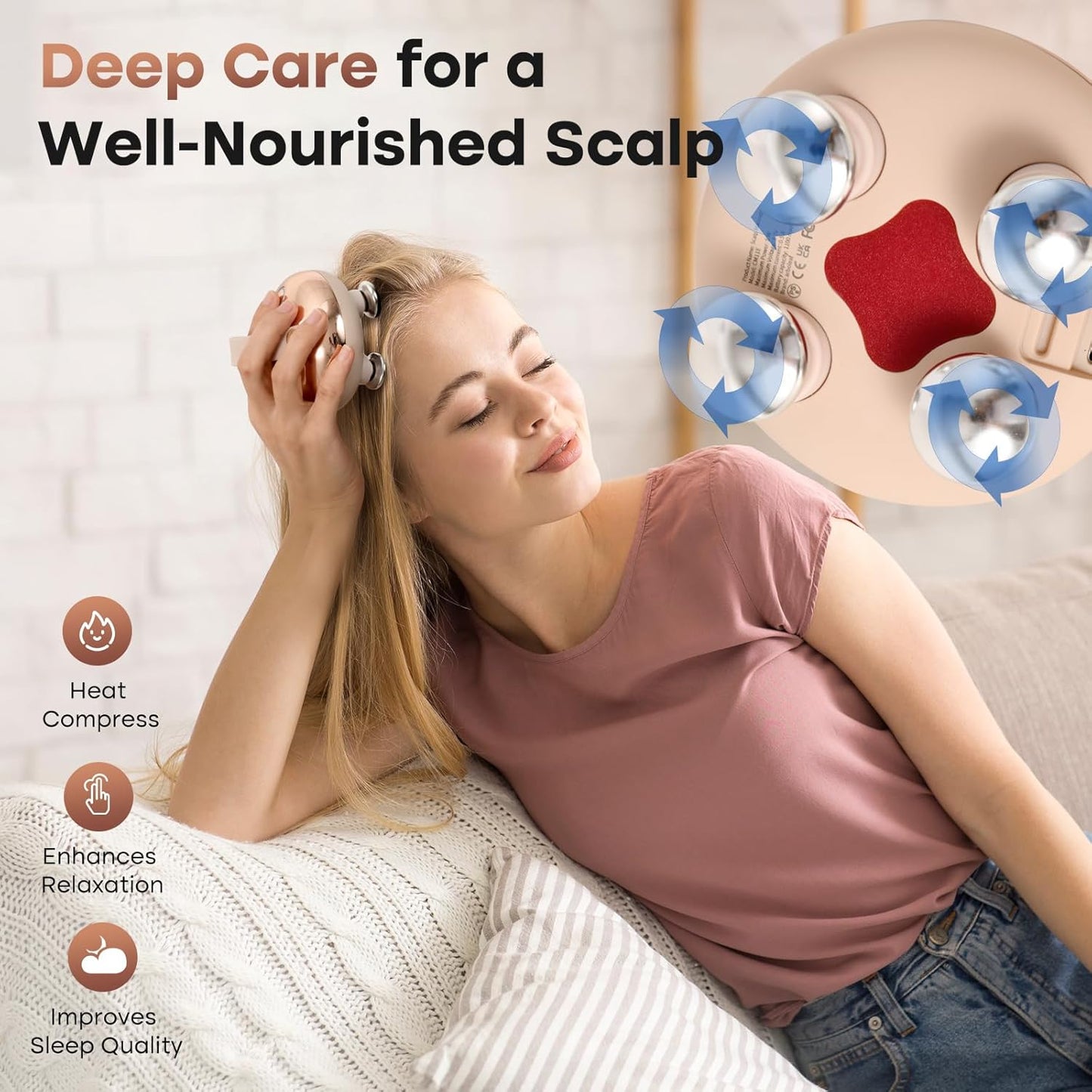 Waterproof Head & Body Massager, Perfect Gift for Men & Women
