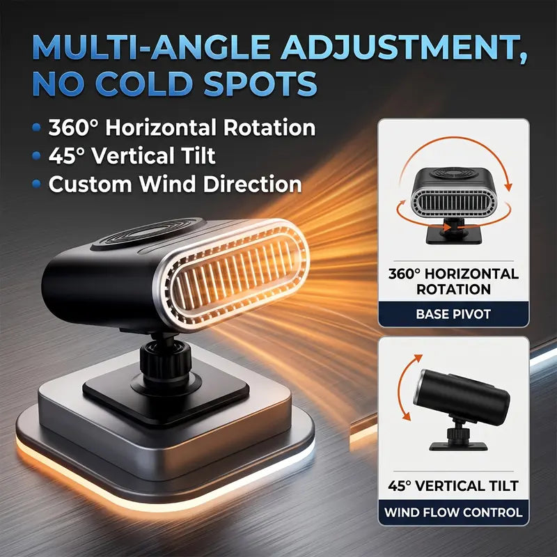 🎁12V Portable Car Heater &amp; 360° Rotatable Window Defroster