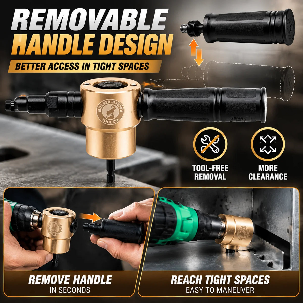 🎁Drill-Powered Metal Cutting Attachment for Sheet Metal &amp; Tubing