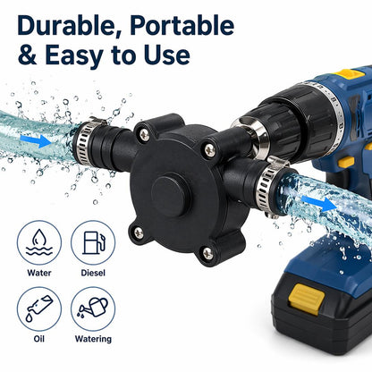 Portable Electric Drill Pump – Turn Any Power Drill into a High-Flow Water Transfer Pump