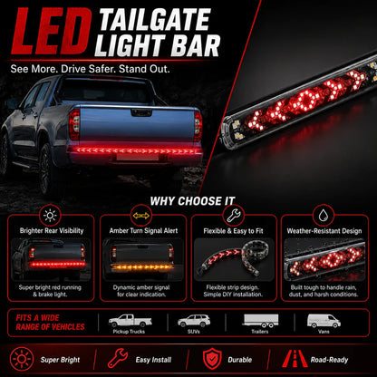 🔥Hot Sale！💡🚗60-Inch LED Tailgate Light Bar Strip