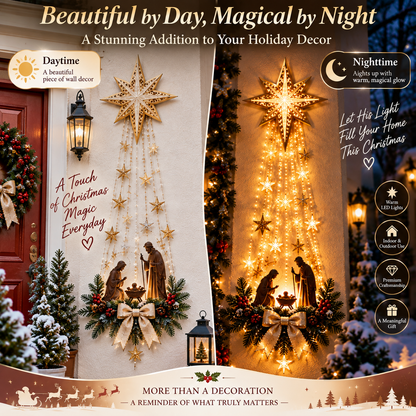 ❤️Bethlehem Star Lighted Nativity Wall Decor