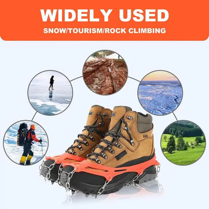 🎁Lightweight 8-Claw Ice Cleats for Shoes &amp; Boots – Anti-Slip Snow Grips