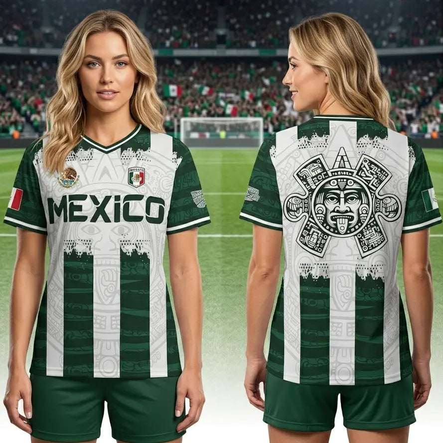 🇲🇽 2026 Mexico Aztec Calendar Soccer Jersey ⚽☀️