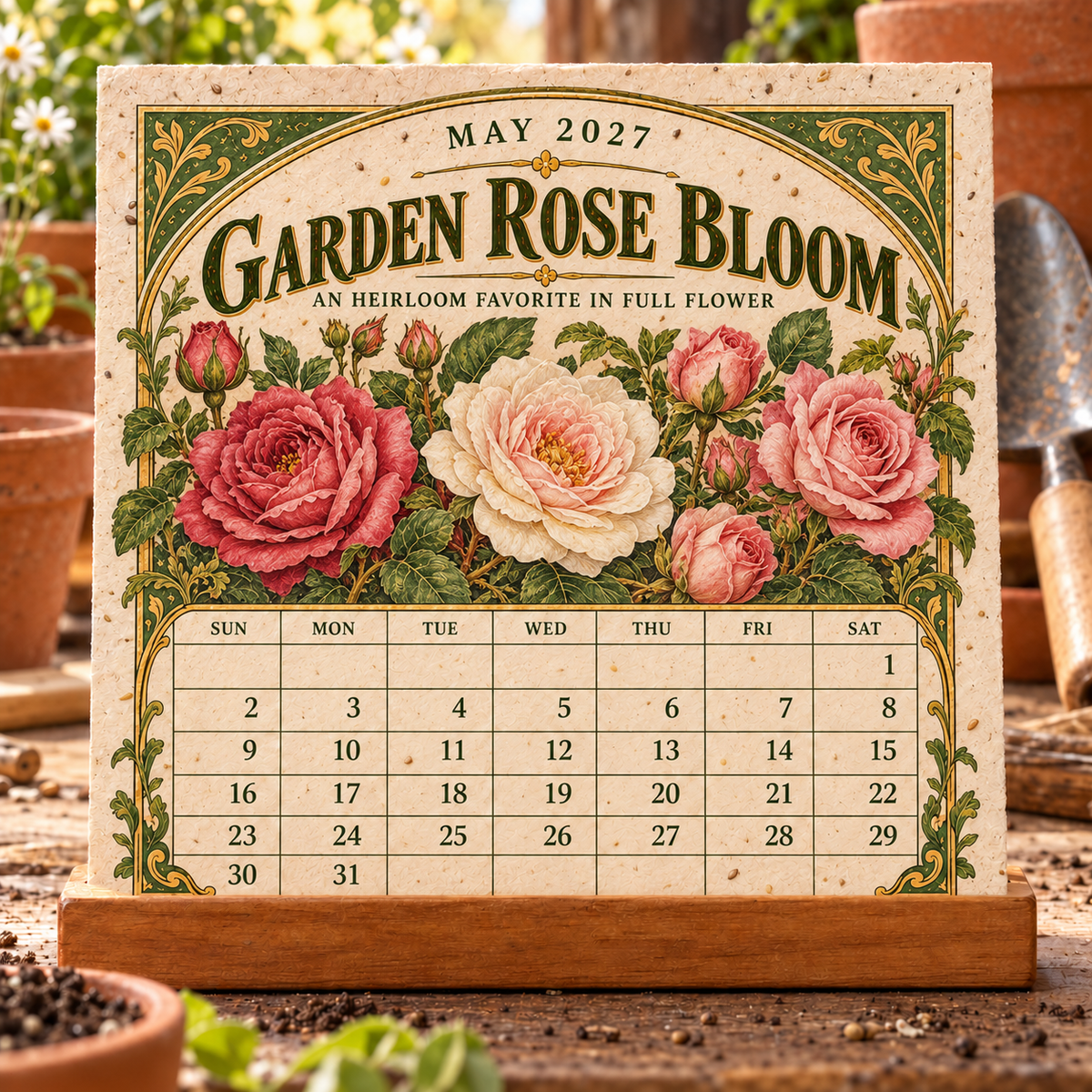 🎉🌻 2027 The Heirloom Garden Plantable Seed Calendar