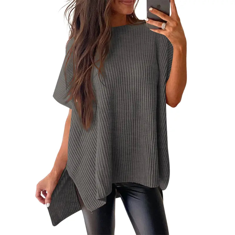 Women's Relaxed Knit Batwing Sleeve Sweater